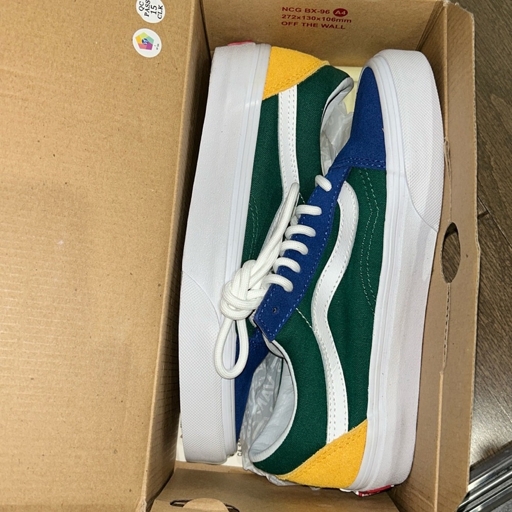 3 colored Vans. Never worn!